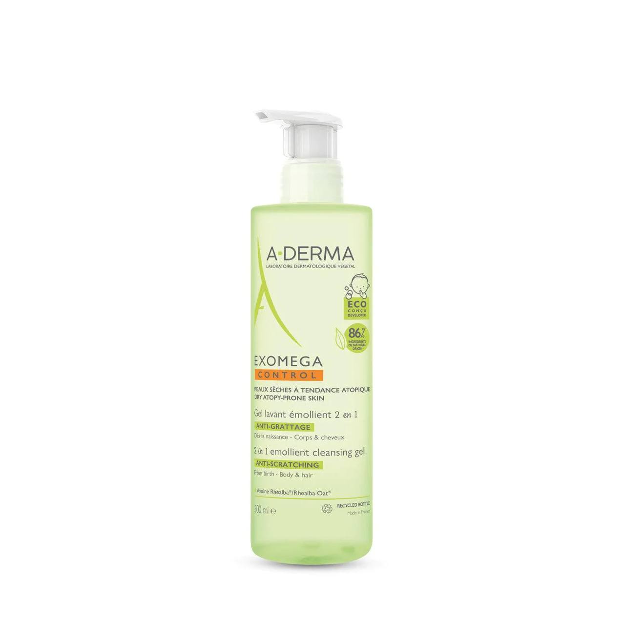 Exomega Control Anti-Scratching Hair & Body Cleansing Gel 500ml