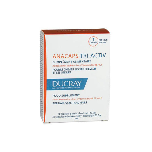 Anacaps Tri-Activ Food Supplemet HAIR, Scalp and Nails 30 Capsules