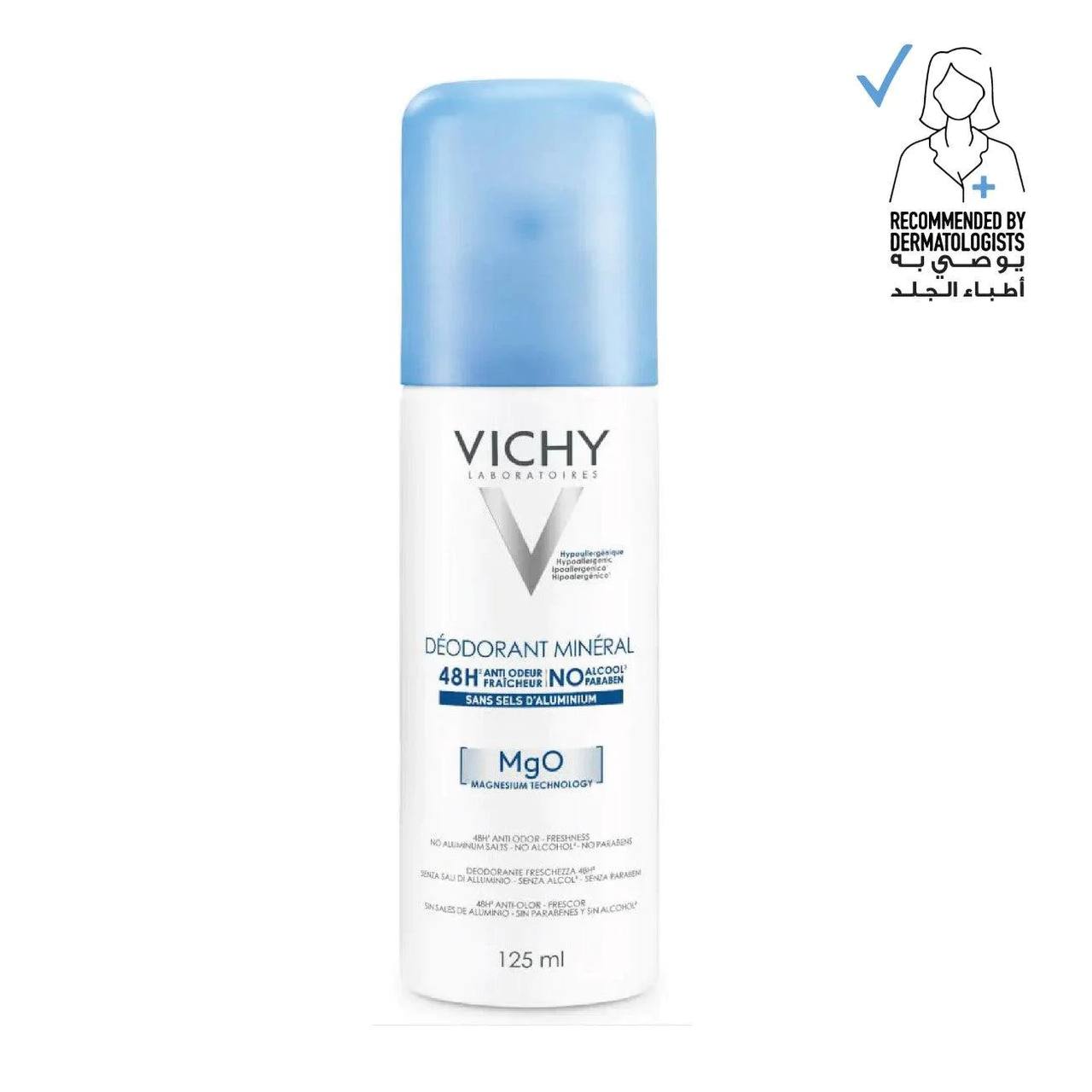 Vichy 48 Hours Mineral Spray Deodorant 125ml