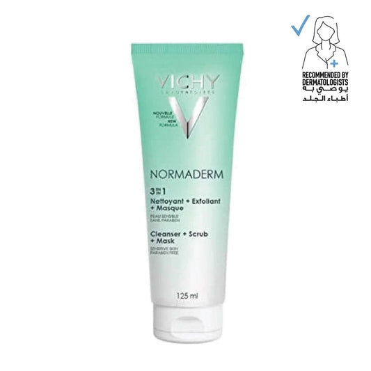 Vichy Normaderm 3 in 1 Cleanser, Scrub & Mask 125ml